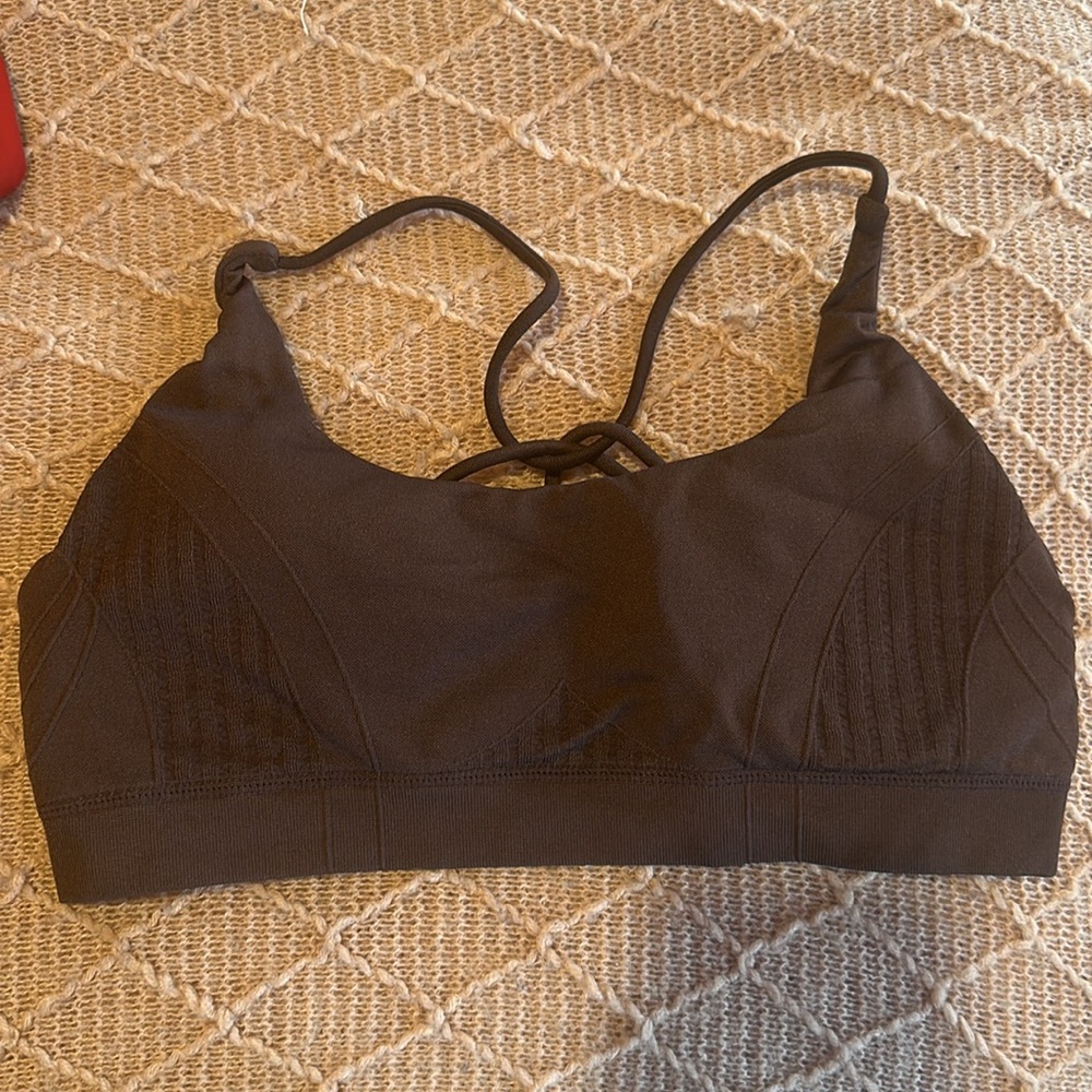 Fabletics Khloe Kardashian Collection: Low Impact Strappy Bra in Deep Purple - Picture 3 of 4